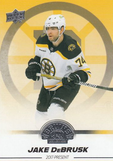 řadová karta JAKE DeBRUSK 23-24 UD Boston Bruins Centennial číslo 19